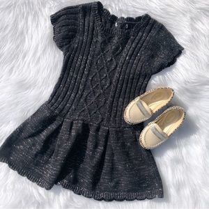 Bundle Toddler Short Sleeve Sweater Dress + Leopard Shoes